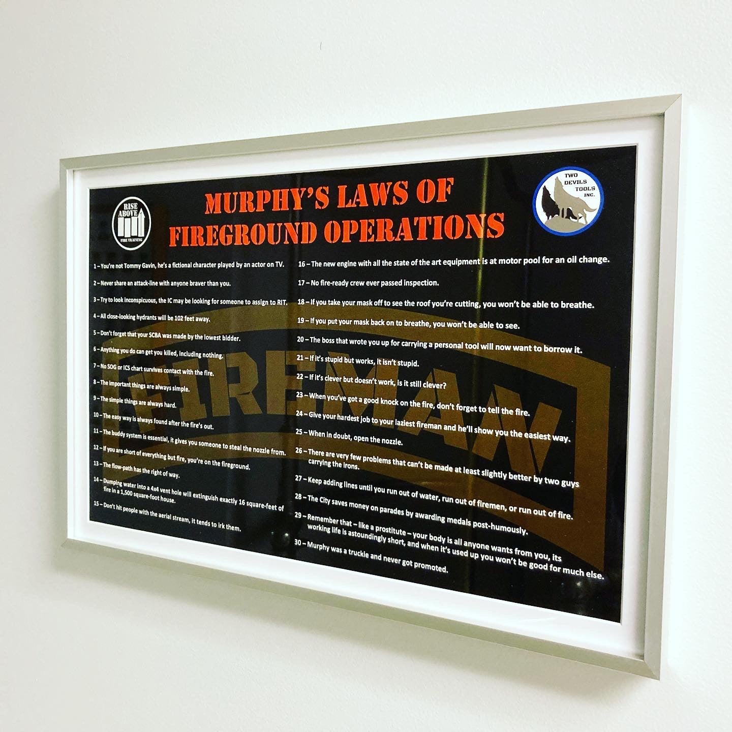 MURPHY'S LAWS OF THE FIREGROUND Poster