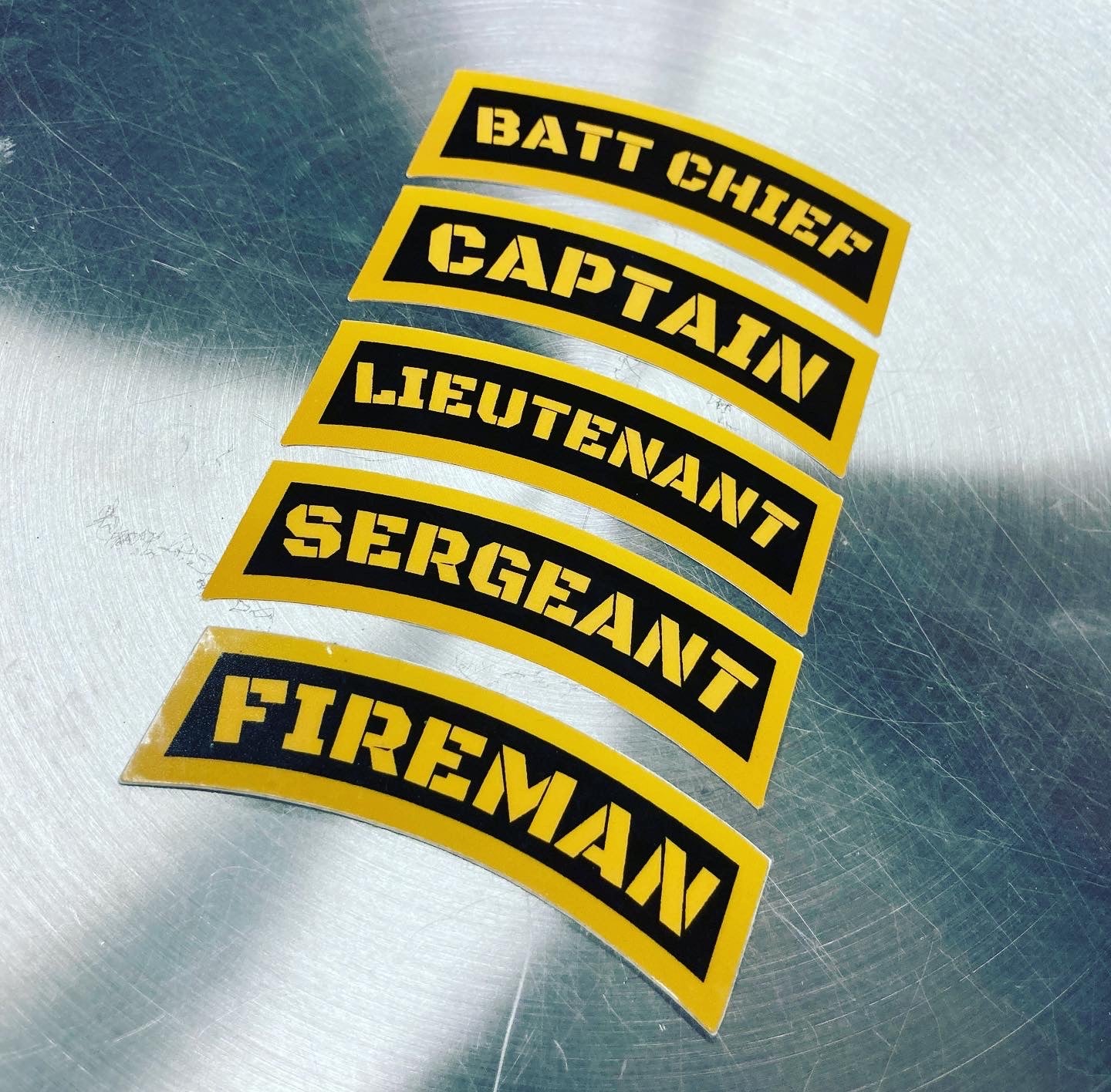 Army Ranger Tab RANK Helmet Stickers