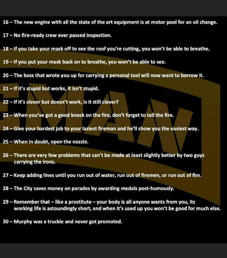 MURPHY'S LAWS OF THE FIREGROUND Poster