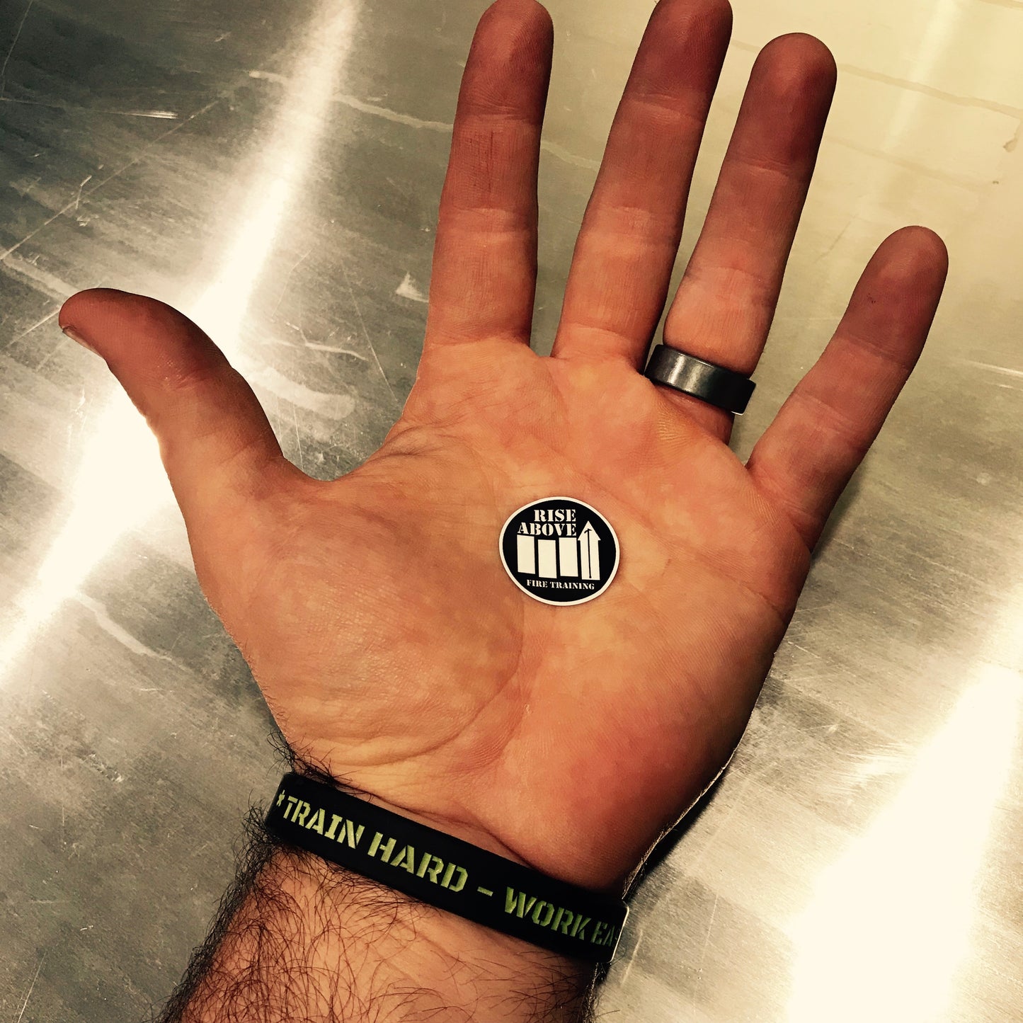 Mini RISE ABOVE Helmet Sticker - 1"