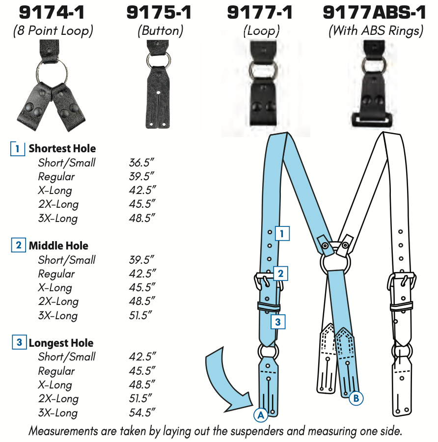 CLEARANCE: Leather Suspenders 8-Point Button Style