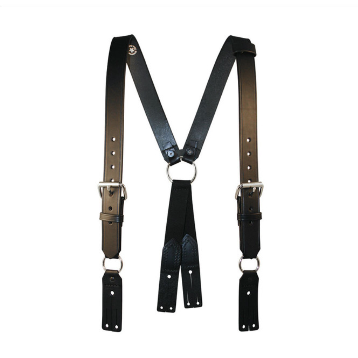 CLEARANCE: Leather Suspenders 8-Point Button Style