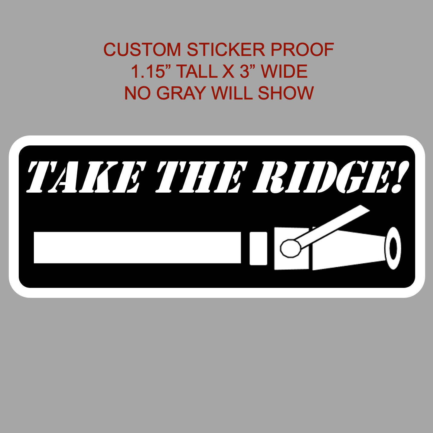 Custom Text SMOOTHBORE Stickers