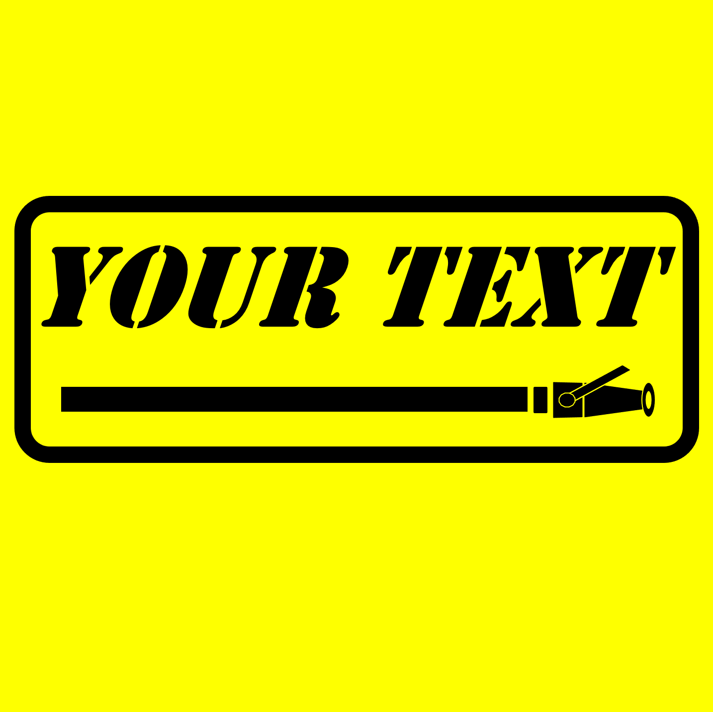 Custom Text SMOOTHBORE Stickers