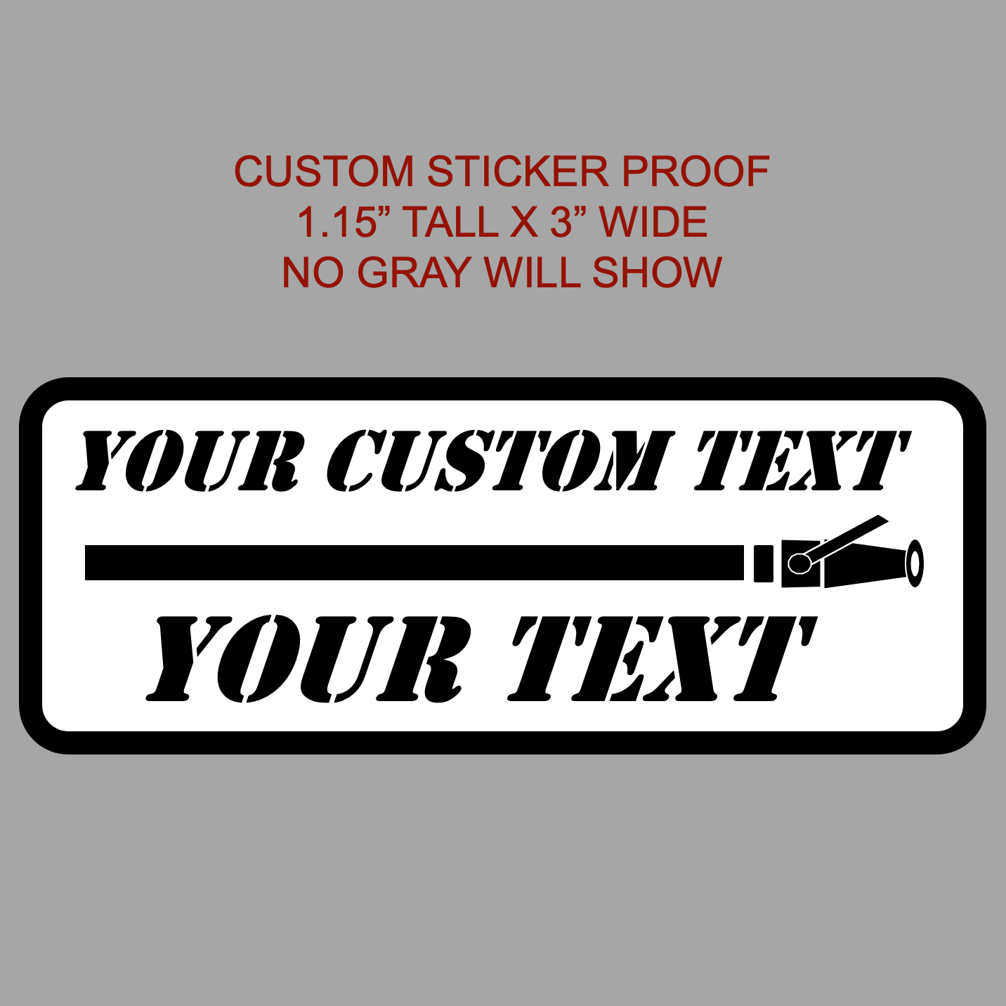 Custom Text SMOOTHBORE Stickers