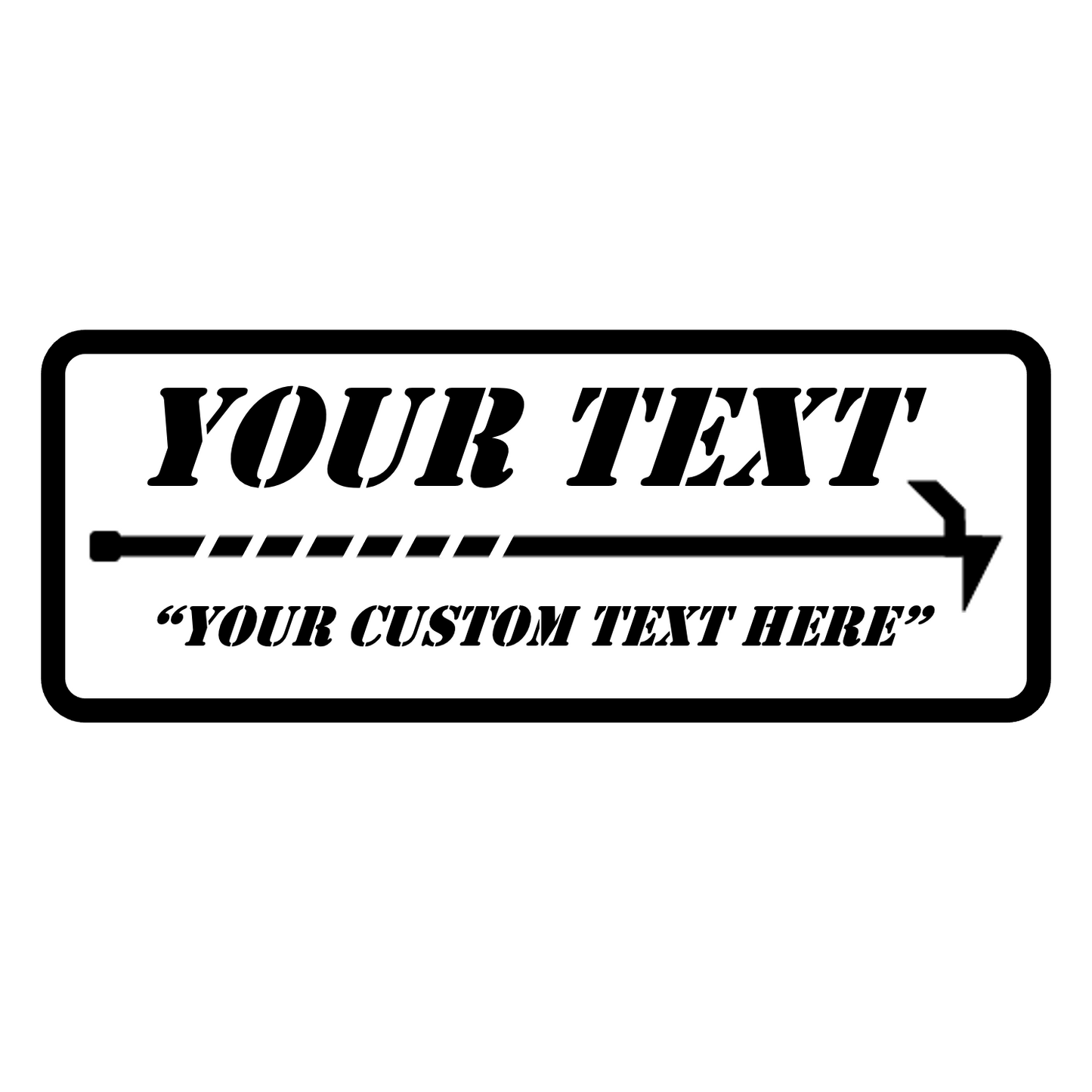 Custom Text ROOF HOOK Stickers