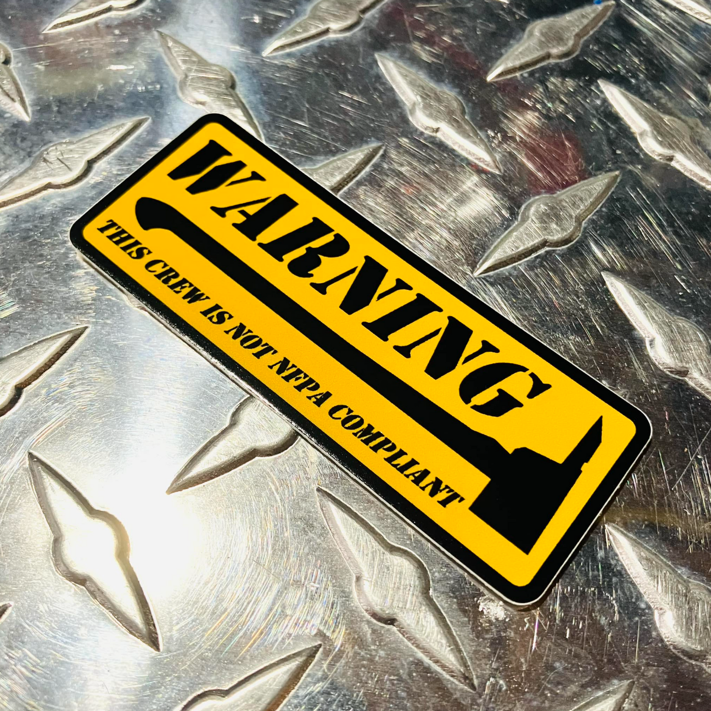 NOT NFPA COMPLIANT Helmet Sticker
