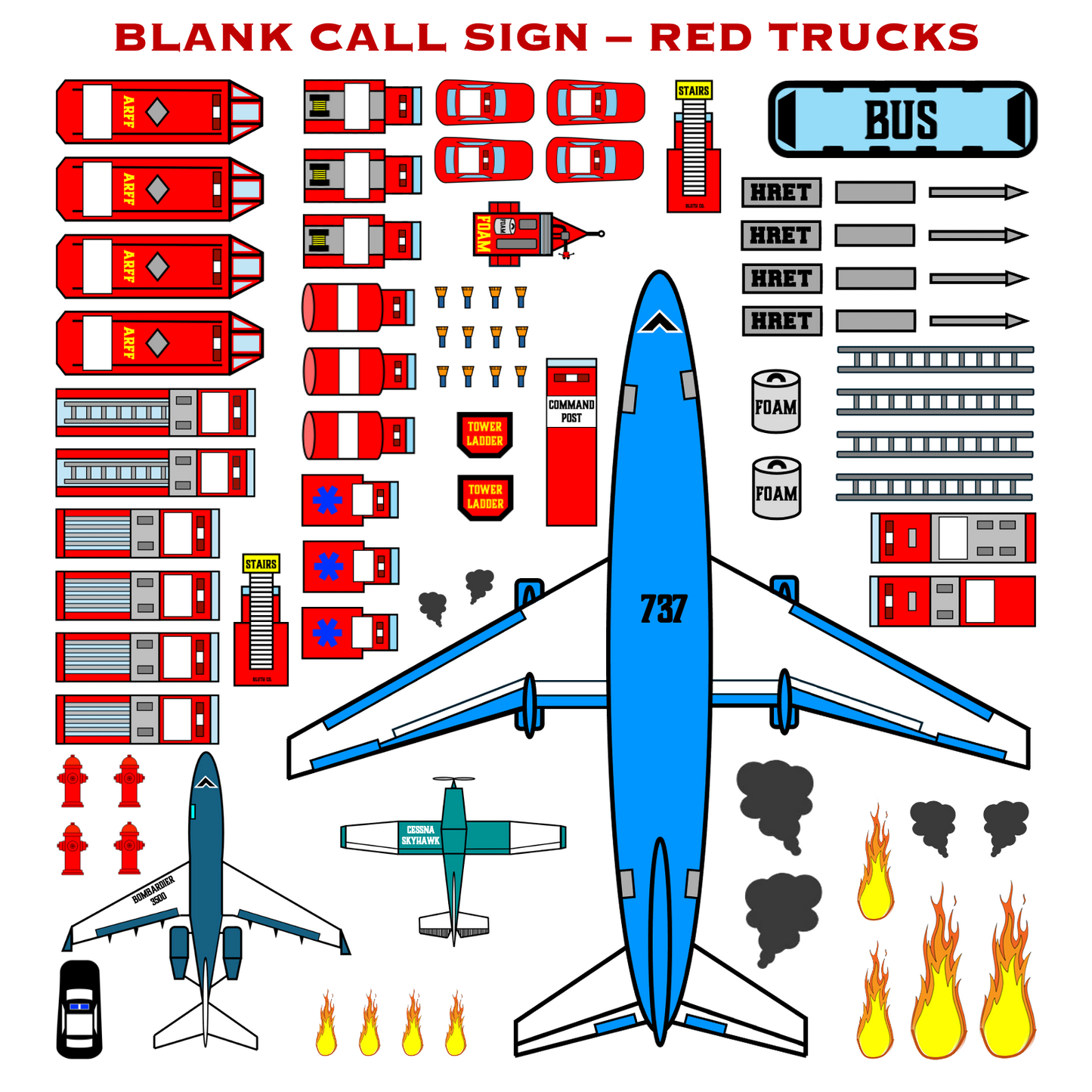 Strategy & Tactics Magnet Set - Airport ARFF
