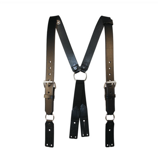 CLEARANCE:  Leather Suspenders 8-Point Button Style