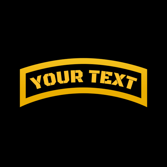 Custom Text ARMY RANGER TAB Stickers