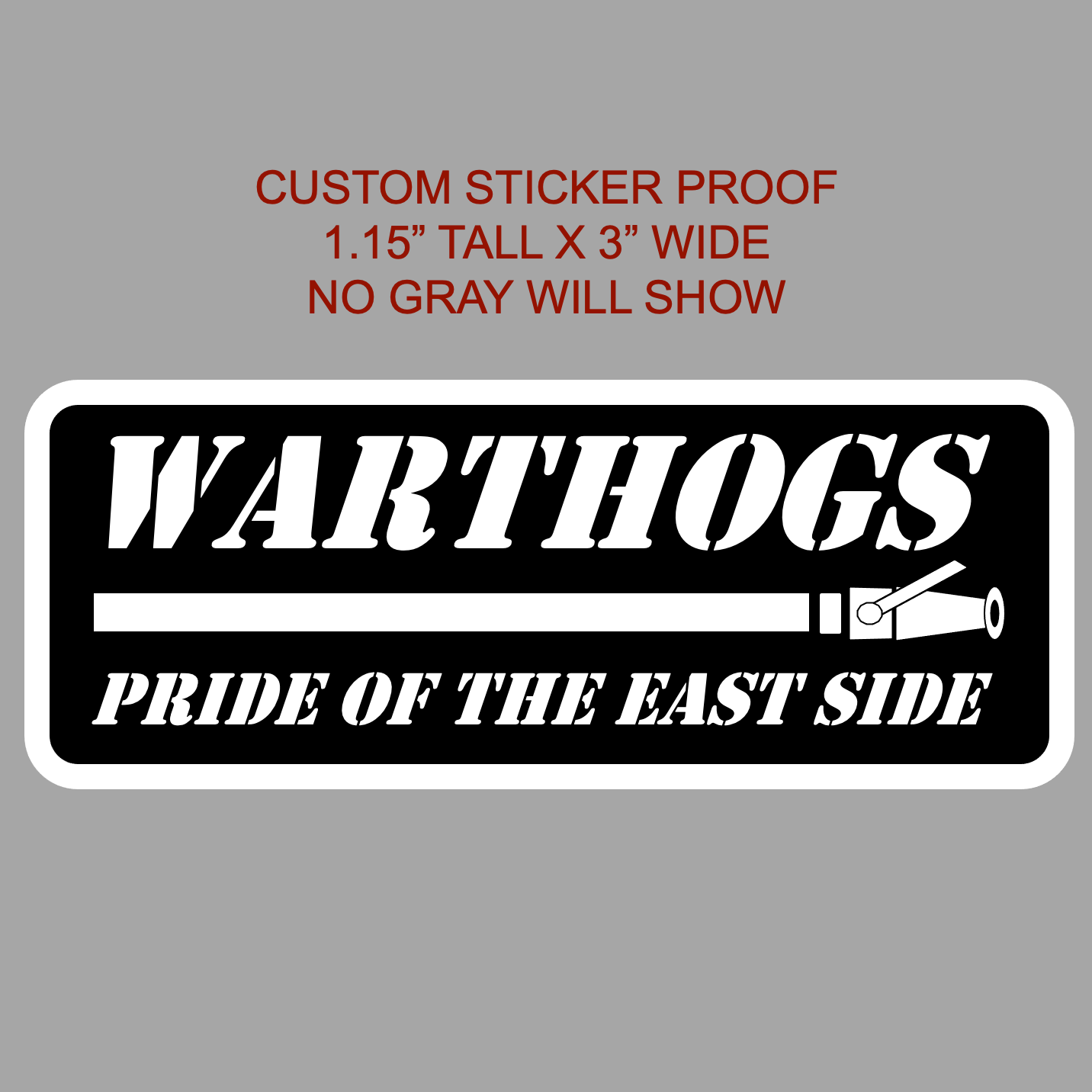 Custom Text SMOOTHBORE Stickers