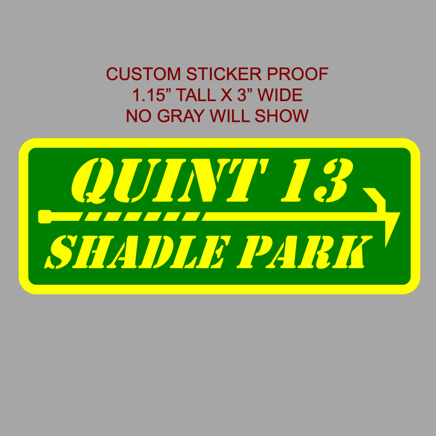 Custom Text ROOF HOOK Stickers