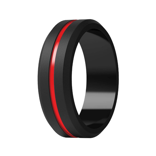 Thin Red Line SILICONE WEDDING RING