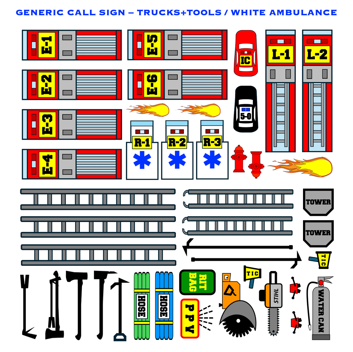Strategy & Tactics Training Magnets - Urban/Suburban Set