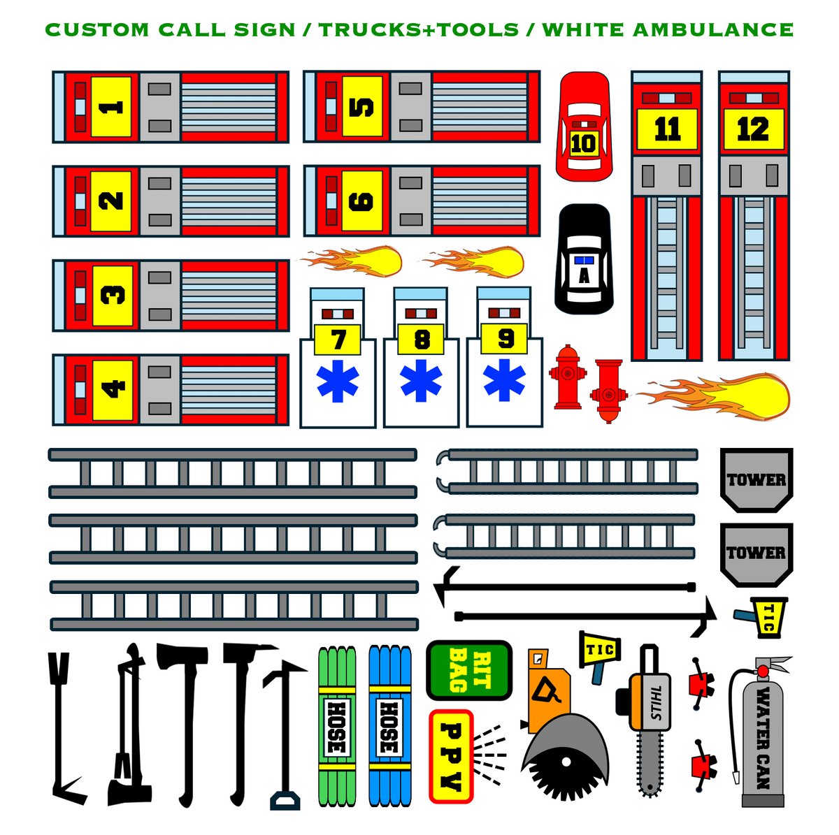 Strategy & Tactics Training Magnets - Urban/Suburban Set