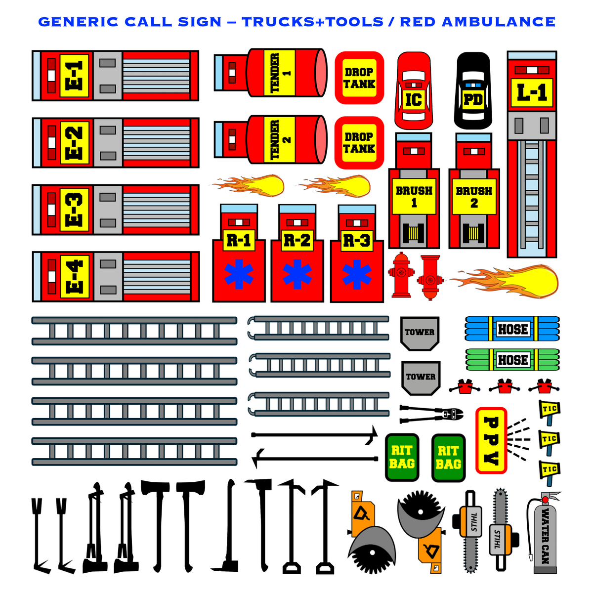 Strategy & Tactics Training Magnets - RURAL SET