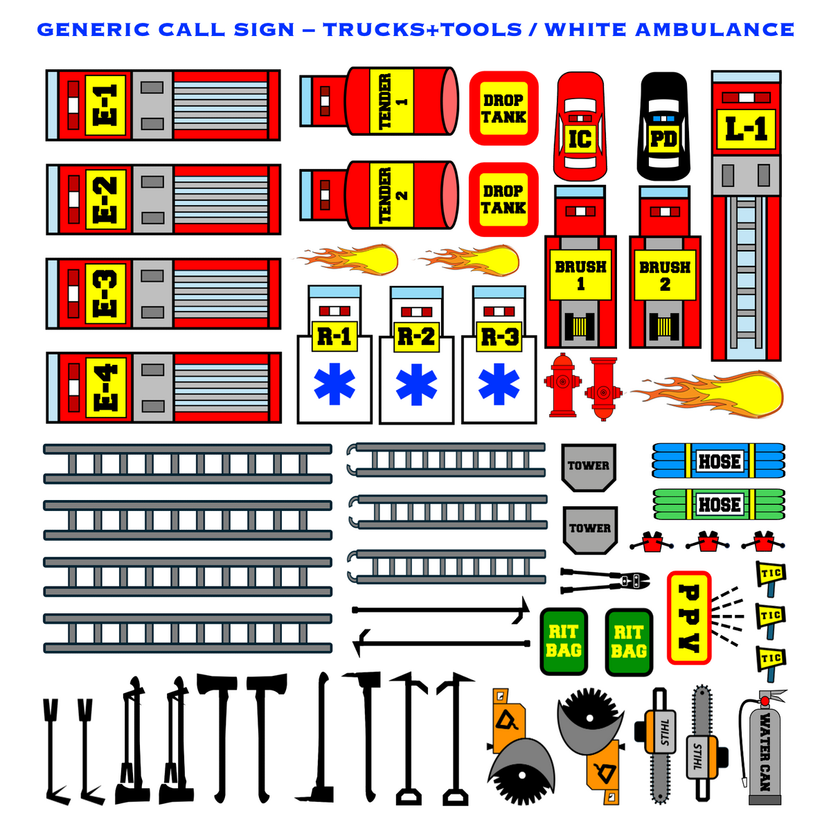 Strategy & Tactics Training Magnets - RURAL SET