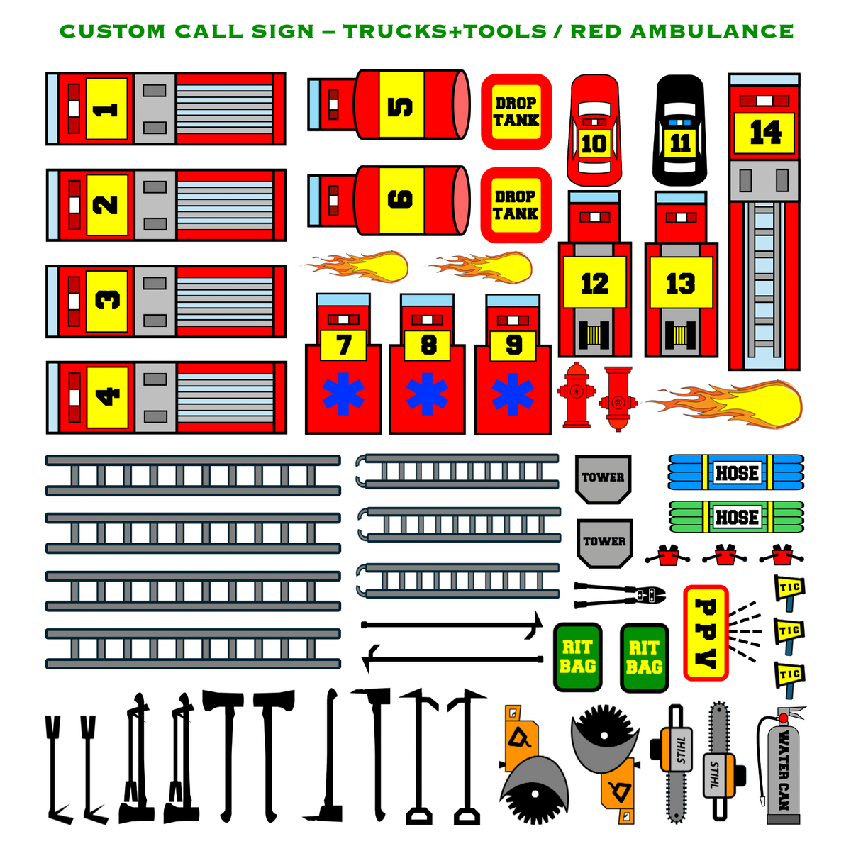 Strategy & Tactics Training Magnets - RURAL SET