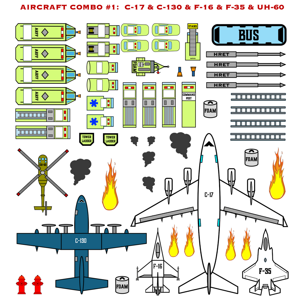 Strategy & Tactics Training Magnets - MILITARY ARFF SET