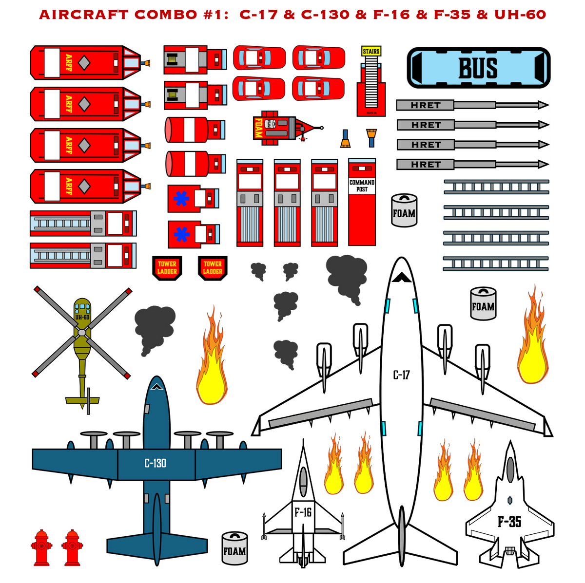 Strategy & Tactics Training Magnets - MILITARY ARFF SET