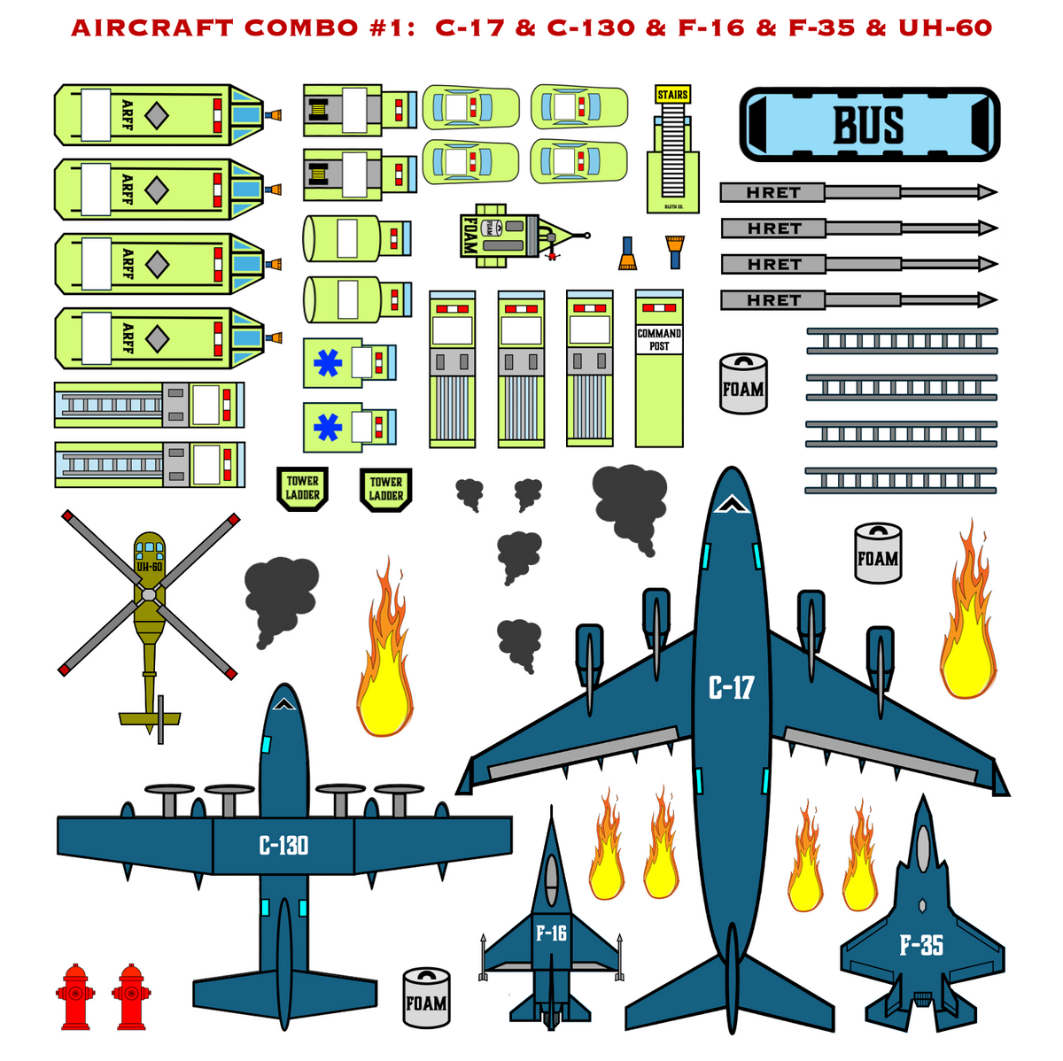 Strategy & Tactics Training Magnets - MILITARY ARFF SET