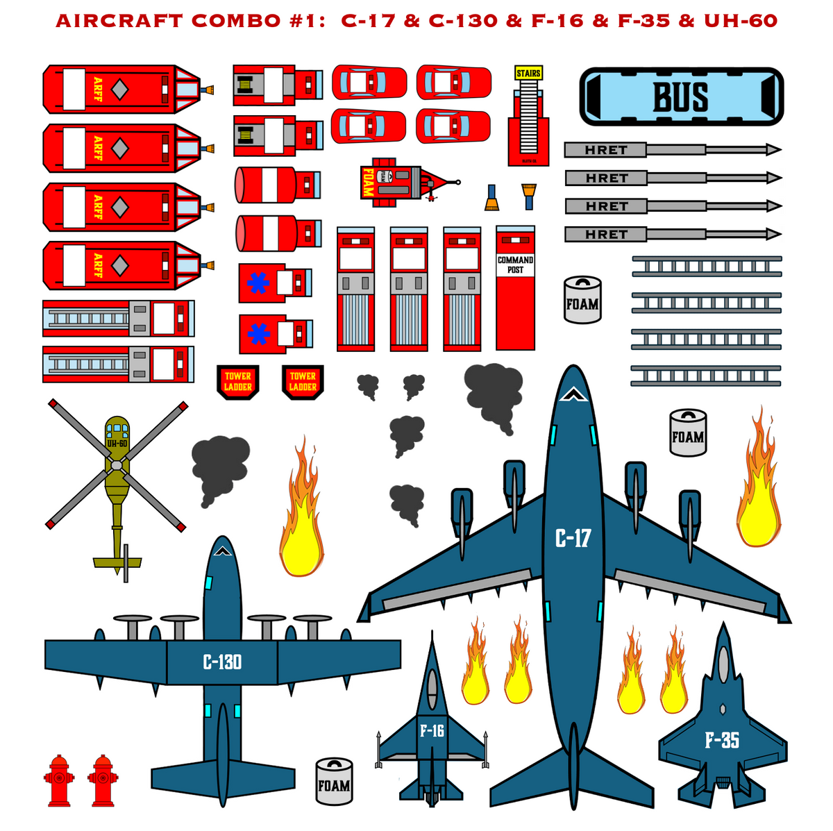 Strategy & Tactics Training Magnets - MILITARY ARFF SET