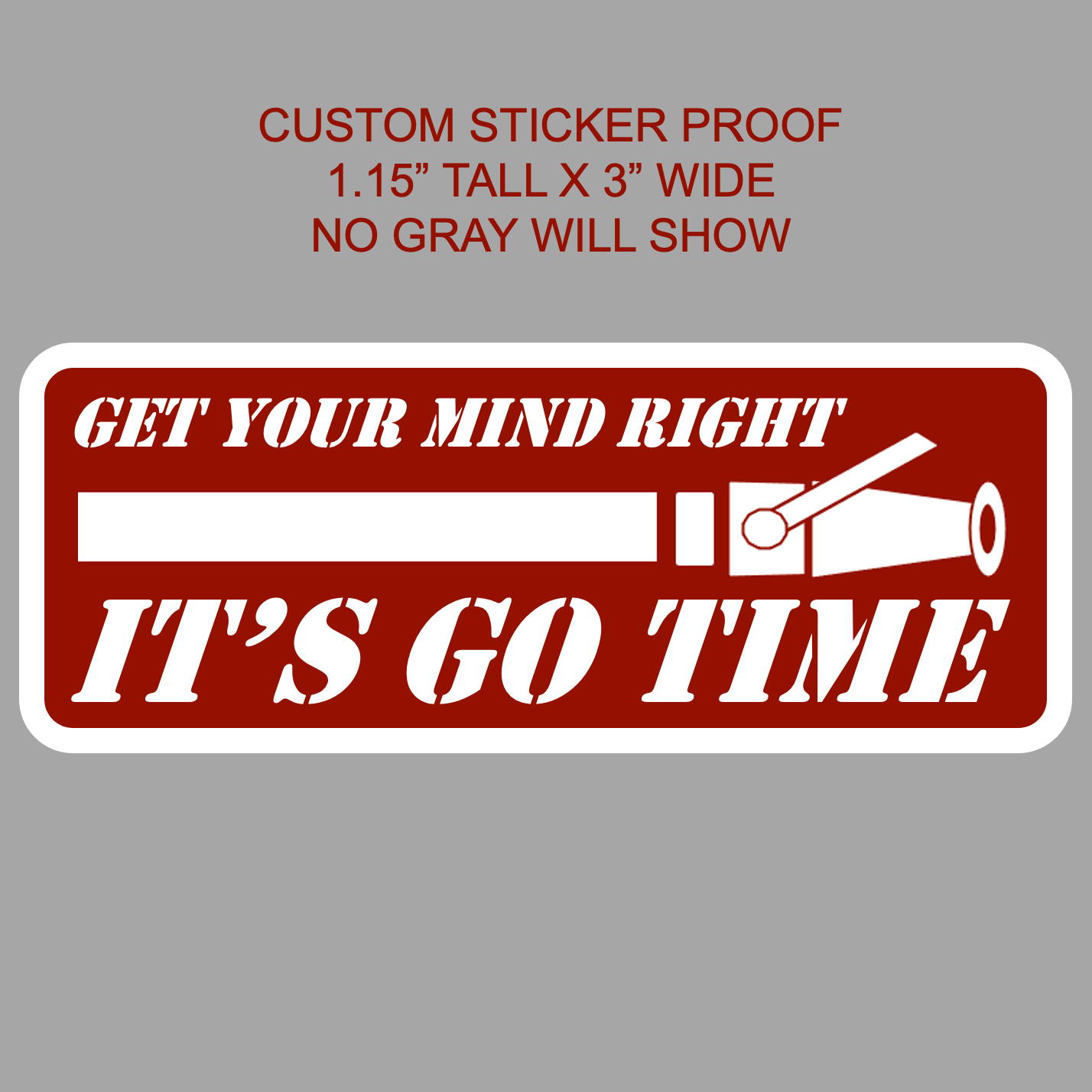 Custom Text SMOOTHBORE Stickers